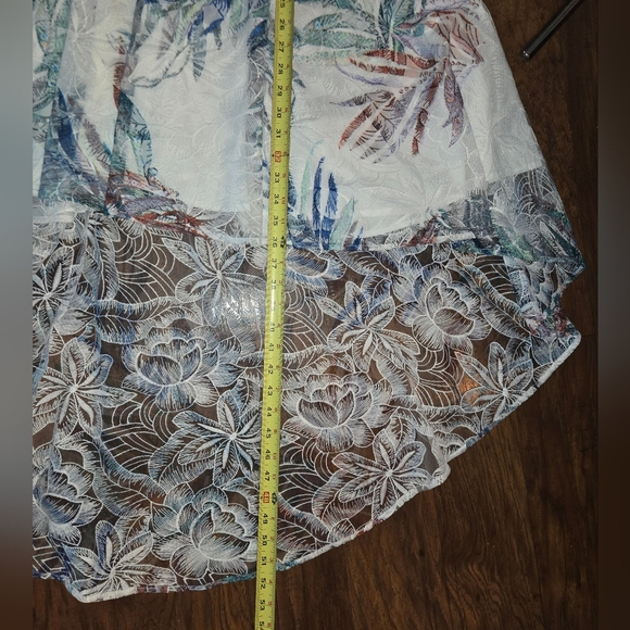 Mark & James Badgley Mischka Hi-low Embroidered Dress Size 12 - Picture 6 of 9